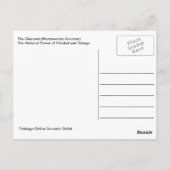 Carte Postale La Chaconia, Fleur Nationale (Dos)