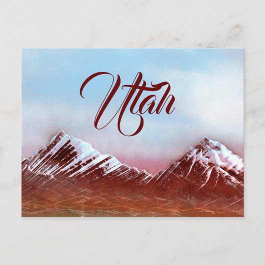 Carte Postale La chaîne de montagnes de l'Utah (Devant)