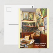 Carte Postale la chambre de Claude Monet en France (Devant / Derrière)
