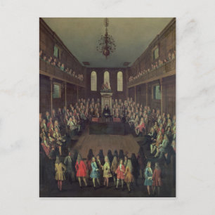 Carte Postale La Chambre des communes en session, 1710
