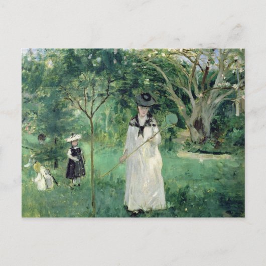 Carte Postale La chasse aux papillons, 1874 (Devant)