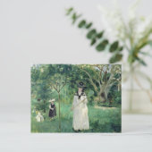 Carte Postale La chasse aux papillons, 1874 (Debout devant)