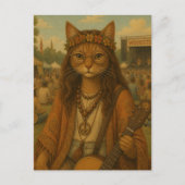 Carte Postale La chatte hippie (Devant)