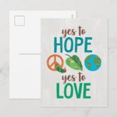 Carte Postale La chenille très affamée Oui à l'espoir (Devant / Derrière)