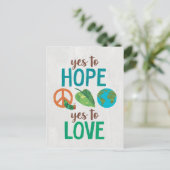 Carte Postale La chenille très affamée Oui à l'espoir (Debout devant)