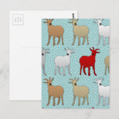 Carte Postale La chèvre rouge (Devant / Derrière)