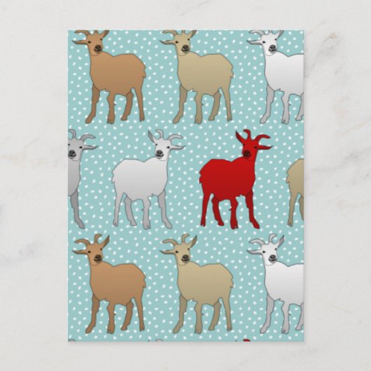 Carte Postale La chèvre rouge (Devant)