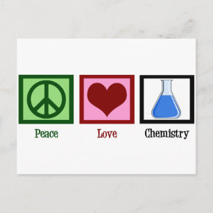 Carte Postale La chimie de l'amour pour la paix