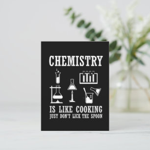 Carte Postale la chimie est comme la cuisine blague de chimiste 