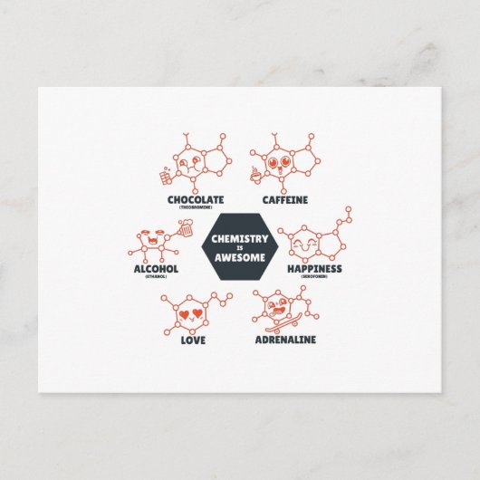 Carte Postale La chimie est géniale (Devant)