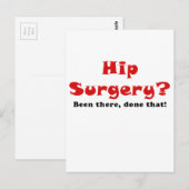 Carte Postale La Chirurgie Hip A Été Fait Là-Bas Que (Devant / Derrière)