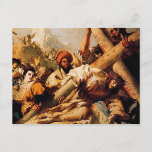 Carte Postale La chute de Giovanni Tiepolo-Christ en route pour