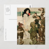 Carte Postale "La chute de neige et les sept petits hommes" (Devant / Derrière)