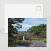 Carte Postale la chute de wai'ale dans le parc national du fleuv (Devant / Derrière)