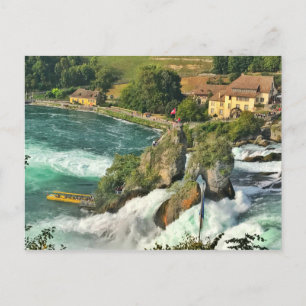 Carte Postale La chute du Rhin en Suisse