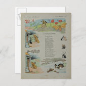 Carte Postale La Cicada et la fourmi des fables (Devant / Derrière)