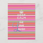 Carte Postale La citation à la mode fraîche "gardent le calme et (Devant)