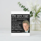 Carte Postale La citation de Bill Clinton sur aucun gouvernement (Debout devant)