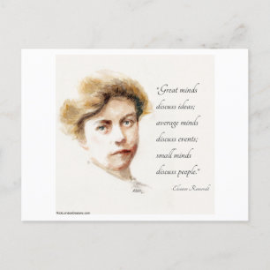 Carte Postale La citation des grands esprits d'Eleanor Roosevelt