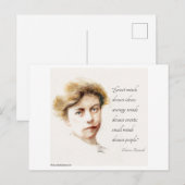 Carte Postale La citation des grands esprits d'Eleanor Roosevelt (Devant / Derrière)