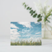 Carte Postale La citation inspirée "apprécient aujourd'hui" le (Debout devant)