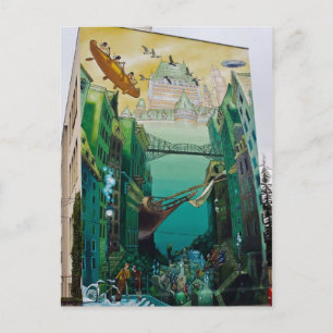 Carte Postale La cité idéale québécoise - Mur peint - Lyon