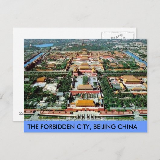 Carte postale La Cité interdite Pékin Chine (Devant / Derrière)