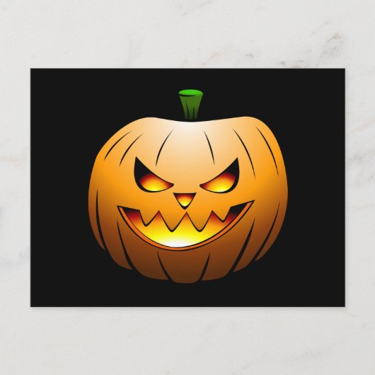 Carte Postale La citrouille d'Halloween de Jack O'lantern (Devant)