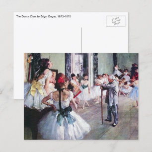 Carte Postale La Classe de danse par Edgar Degas, Art de ballet 