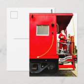 Carte Postale La Clause Santa Arrive Dans Le Train (Devant / Derrière)