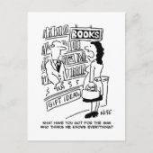 Carte Postale La clientele d'une librairie pose une question au (Devant)