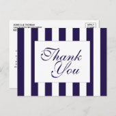 Carte Postale La collection de mariage à rayures de la marine mo (Devant / Derrière)