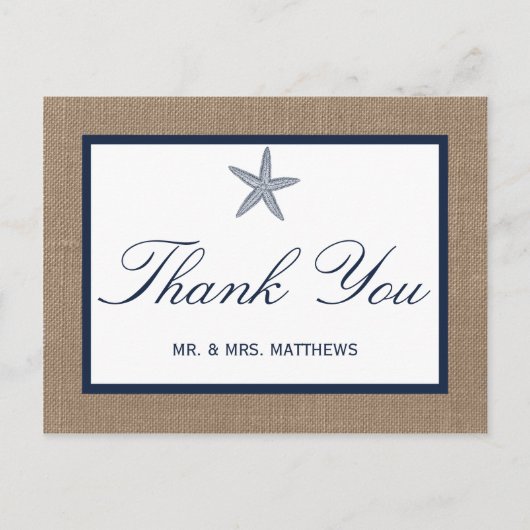 Carte Postale La collection de mariages de la marine Starfish Bu (Devant)