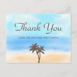 Carte Postale La collection de mariages Watercolor Beach