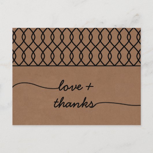 Carte Postale La collection de Mariages Whimsical Kraft moderne (Devant)