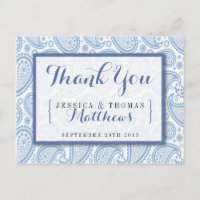 La collection Mariage moderne Paisley - Bleu