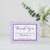 Carte Postale La collection Mariage moderne Paisley - Purple (Debout devant)