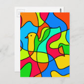 Carte Postale La colombe de verre tendue de la paix (Devant / Derrière)