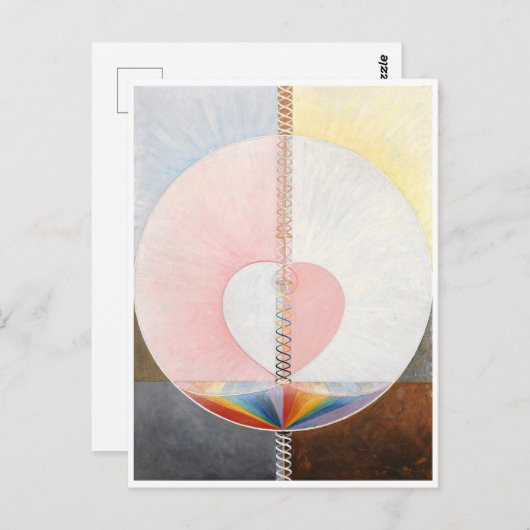 Carte Postale La Colombe, n° 1, Hilma af Klint (Devant / Derrière)