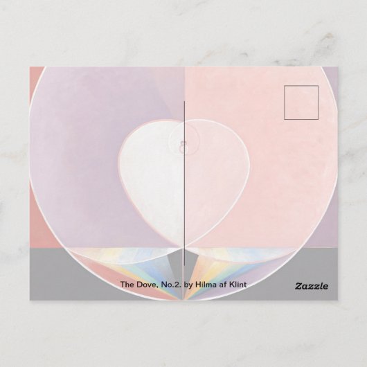 Carte Postale La colombe, no 2. par Hilma af Klint (Dos)