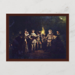 Carte Postale La comédie italienne (L'Amour Au Théâtre Italien)