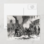 Carte Postale La Commune de Paris : une barricade à Issy (Devant / Derrière)