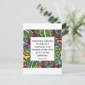 Carte Postale La compassion est enseignée (Debout devant)