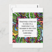 Carte Postale La compassion est enseignée (Devant / Derrière)