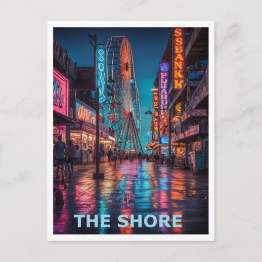 Carte Postale La conception graphique de la promenade du Jersey (Devant)