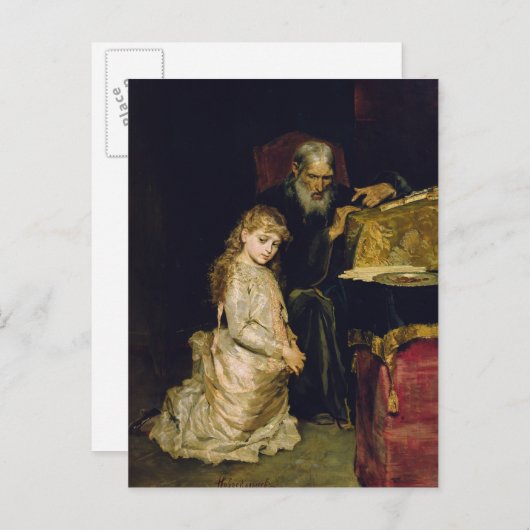 Carte Postale La confession (Devant / Derrière)