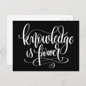 Carte Postale La connaissance est le pouvoir (Devant / Derrière)