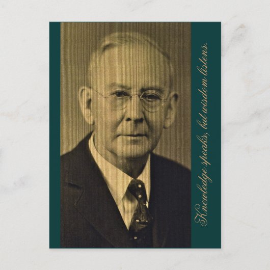 Carte Postale La connaissance parle, mais la sagesse écoute. (Devant)