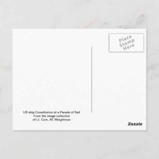Carte Postale La Constitution des navires américains lors d'une  (Dos)