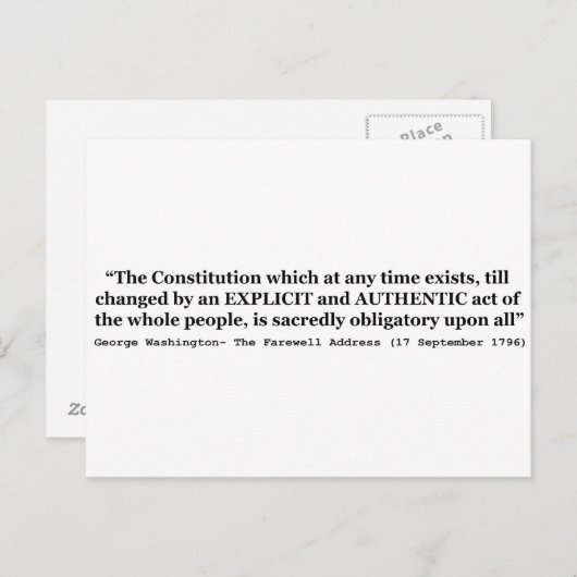 Carte Postale La Constitution est sacrément obligatoire pour tou (Devant / Derrière)